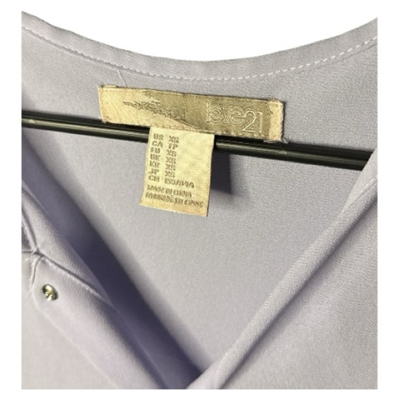 F21 Love21 Lavender long sleeve sheer button down blouse size XS - Picture 2 of 5